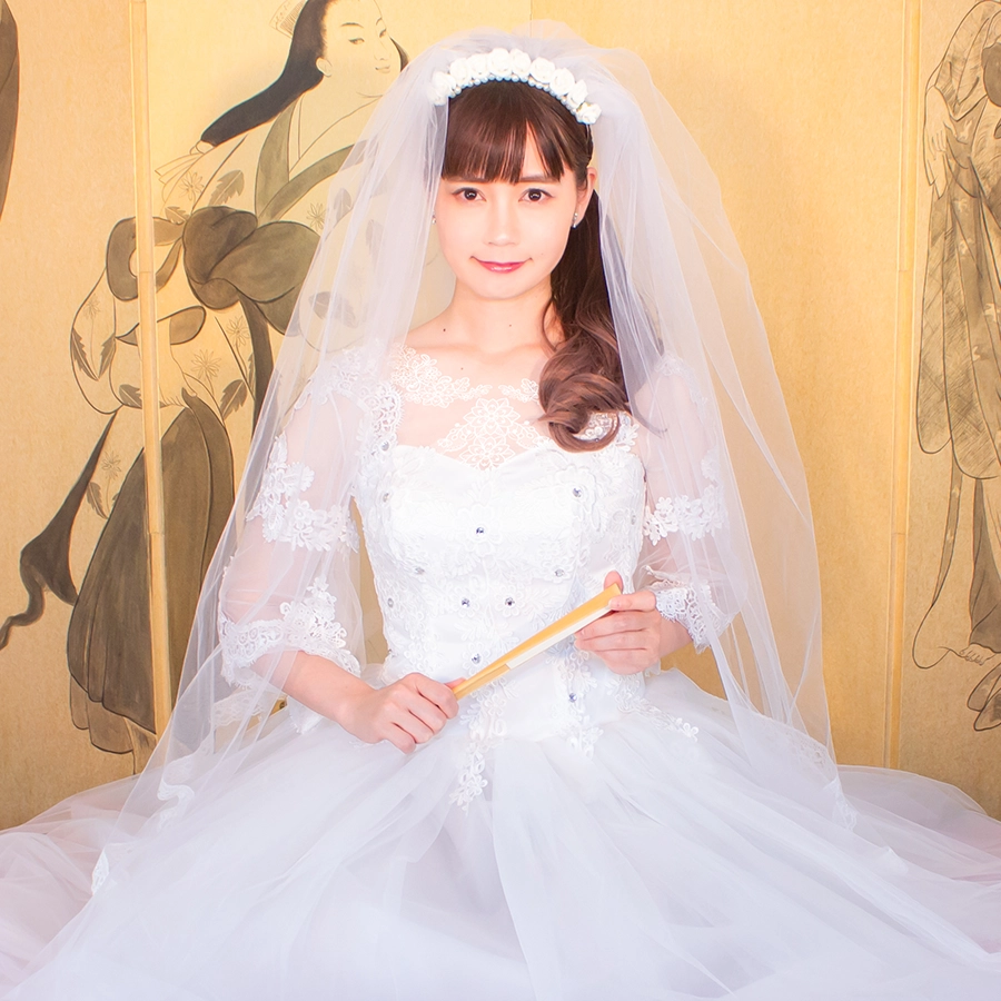 金原亭杏寿（ウエディングドレス）｜撮影 赤月瀾